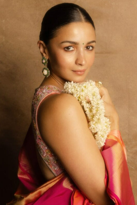 Terracotta Nature’s Symphony Tissue Silk Saree – Jungle Motif Edition