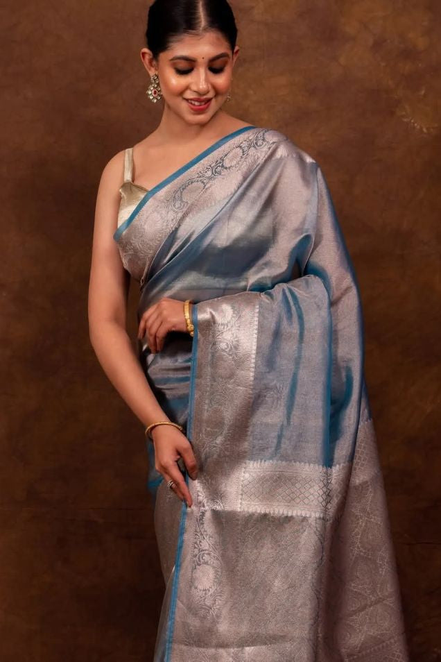 Banarasi Fancy Glass Tissue Silk Saree