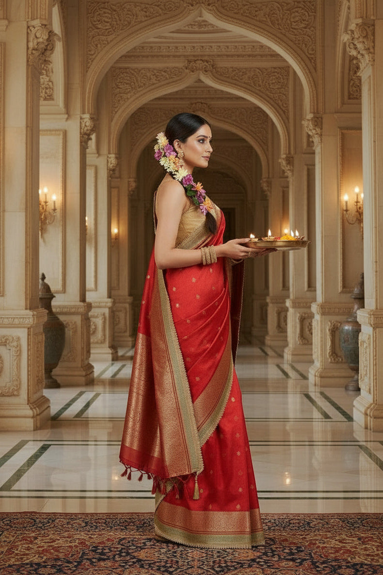 Banarasi Maharani Tissue Silk Saree