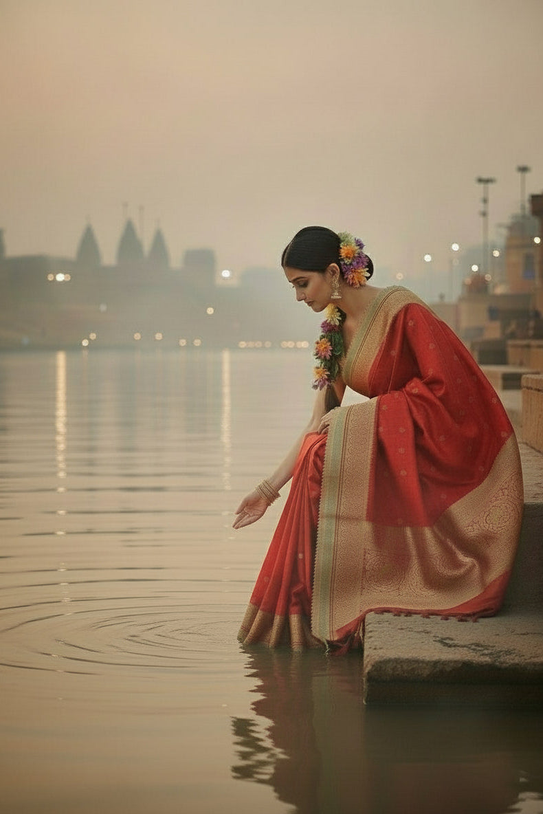 Banarasi Maharani Tissue Silk Saree